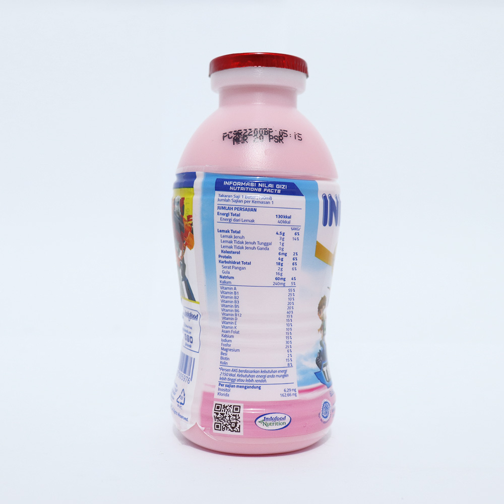 Indomilk Susu Steril Botol Strawberry 190 Ml 022089 